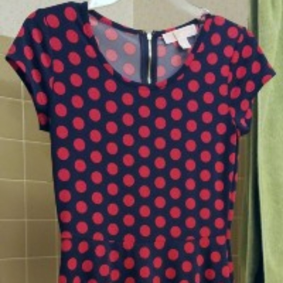 michael kors red polka dot dress